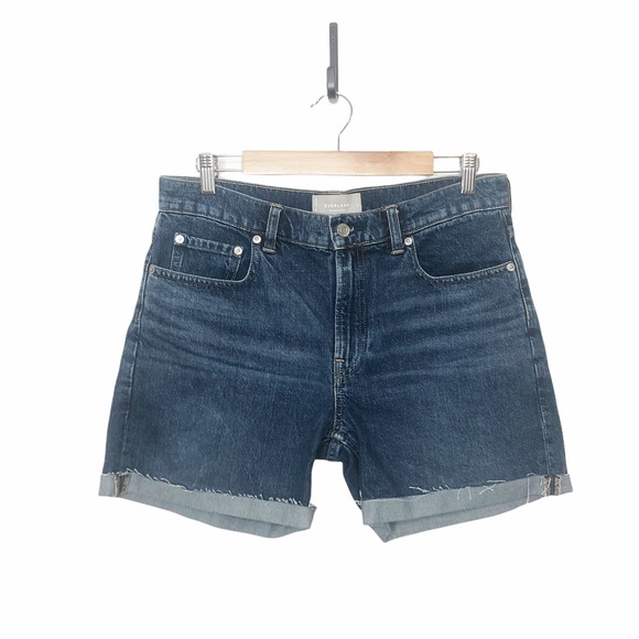 Everlane Pants - Everlane The High Rise Denim Short Relaxed Raw Hem